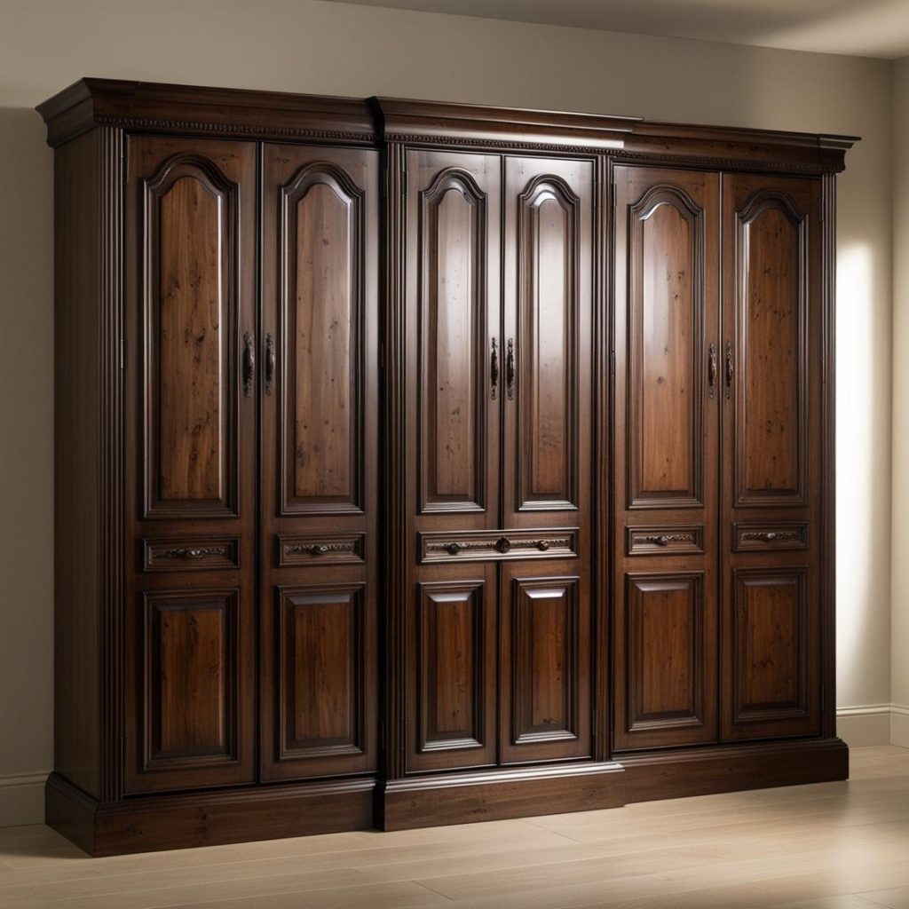 Elegante closet de madera.